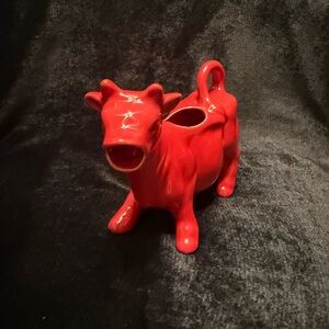 Red Cow Ceramic Creamer